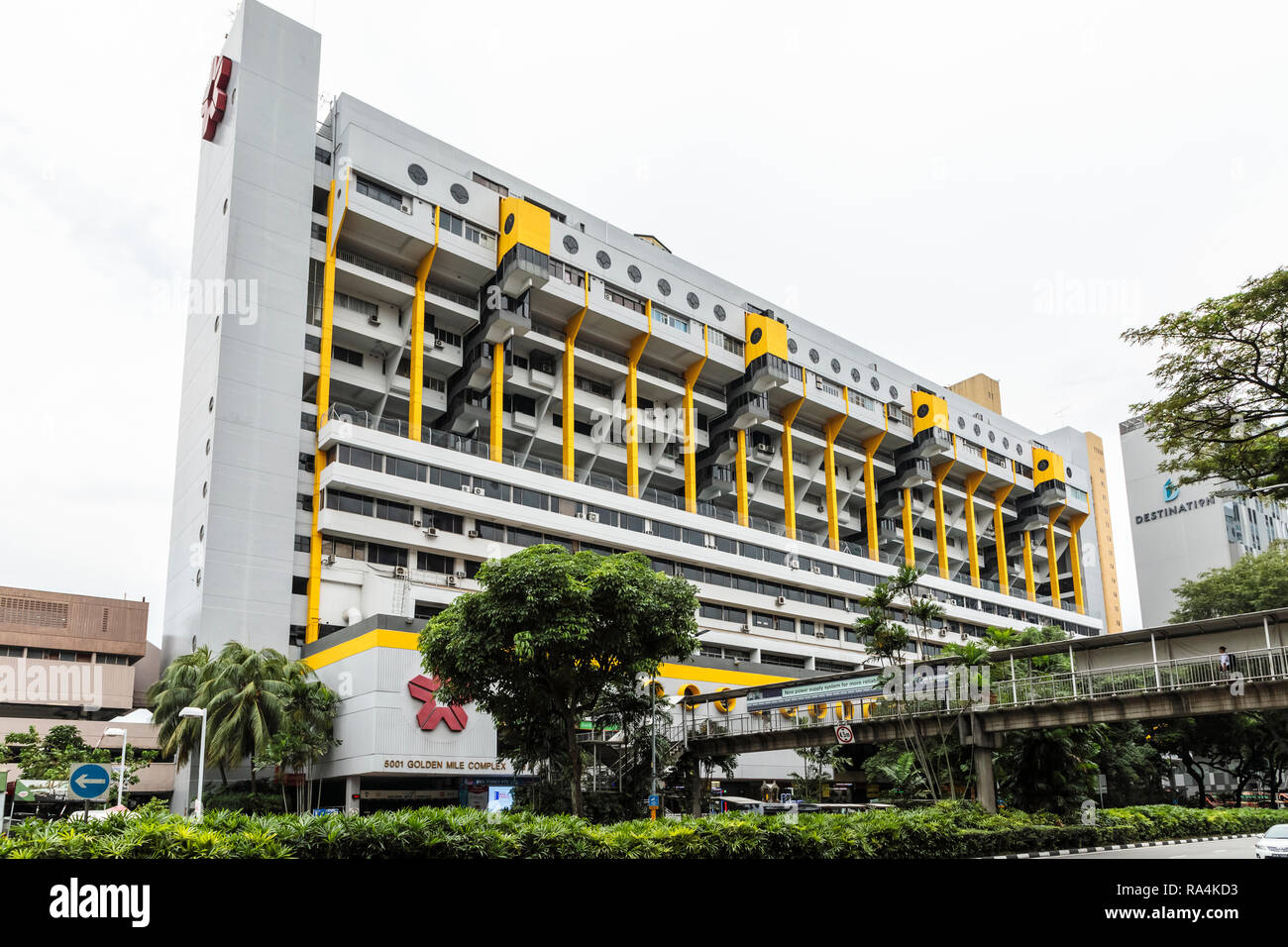 Golden Mile Complex, 5001 Beach Rd, Singapur Stockfoto