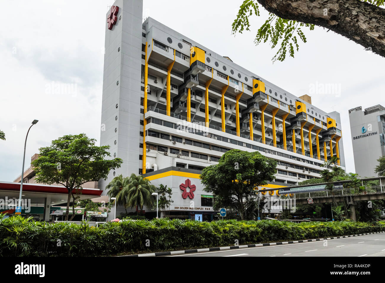 Golden Mile Complex, 5001 Beach Rd, Singapur Stockfoto
