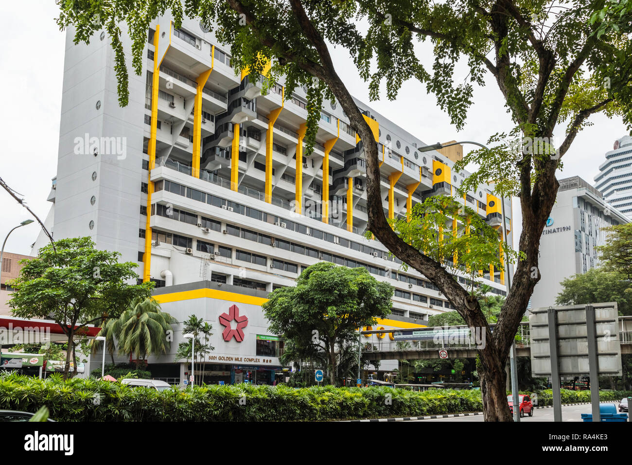 Golden Mile Complex, 5001 Beach Rd, Singapur Stockfoto