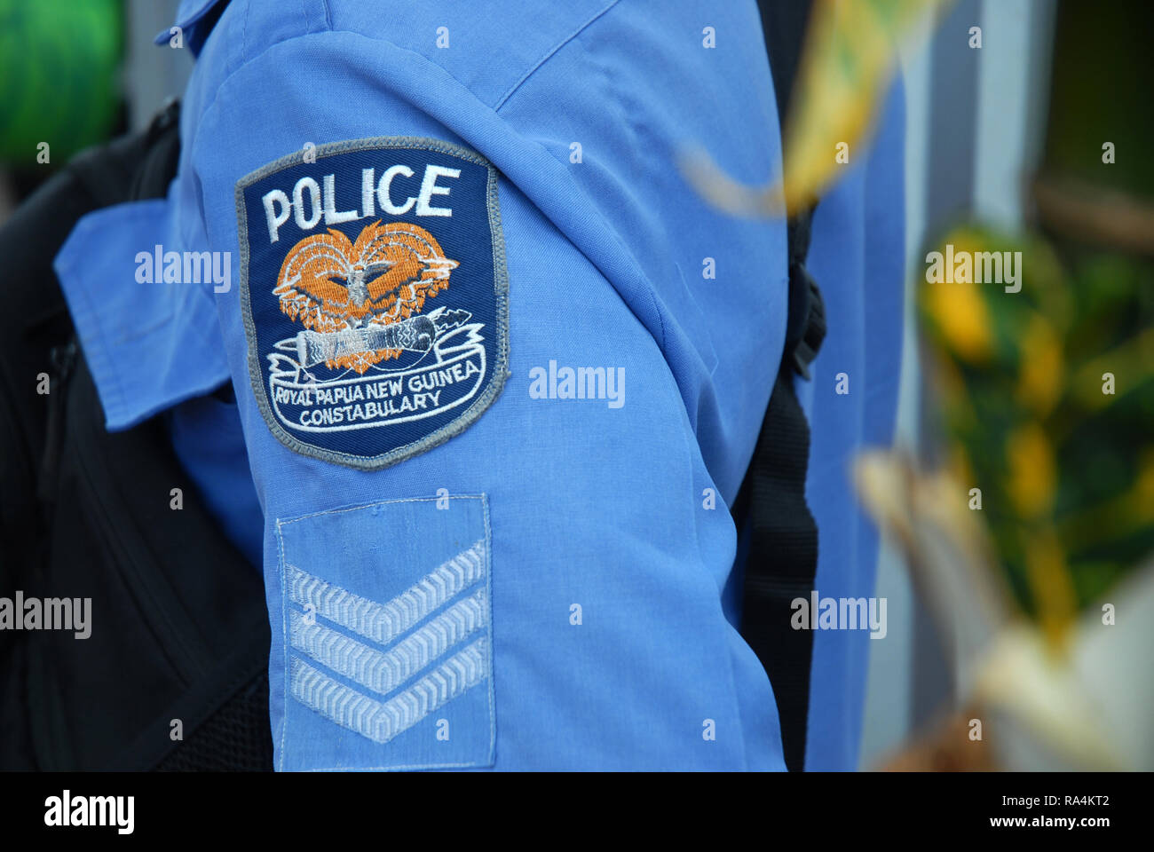 Hülse der PNG-Polizist, Madang, Papua Neu Guinea. Stockfoto