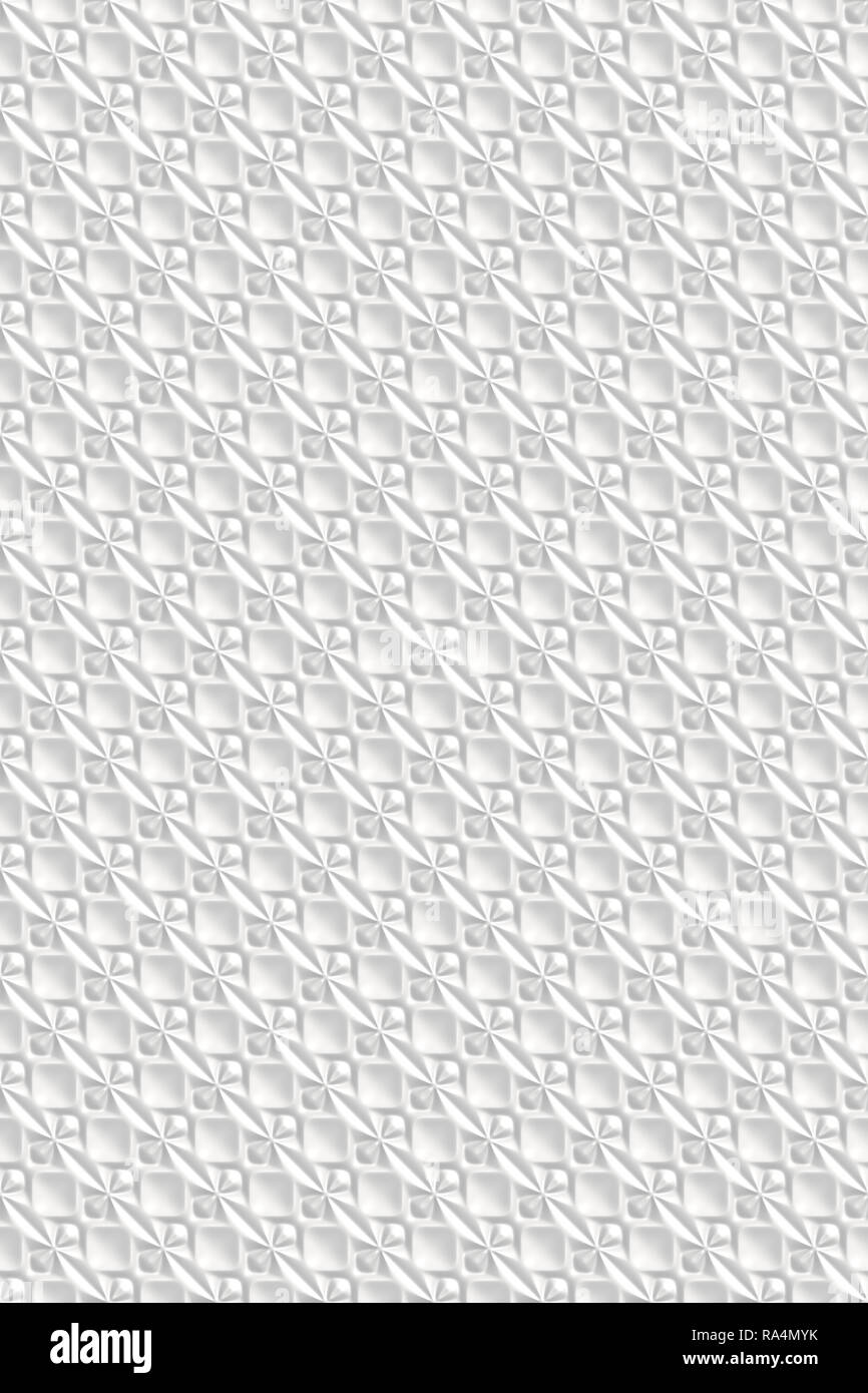 Nahtlos kachelbare dekorativen weißen Hintergrund Muster. Stockfoto