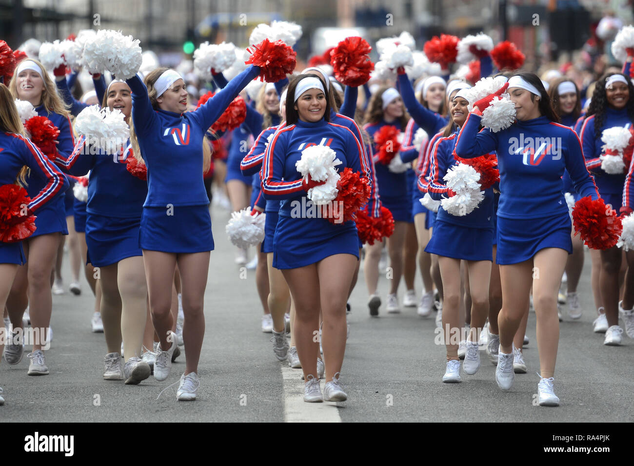 Darsteller nehmen an Day Parade der Londoner neues Jahr. Stockfoto