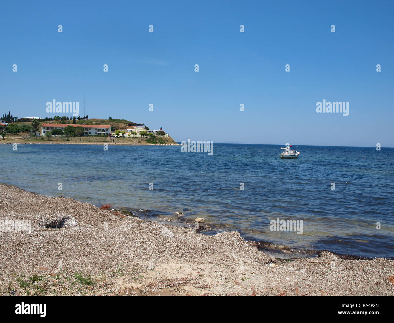 Isolierte Sicht auf Akbuk bay Türkei Stockfoto