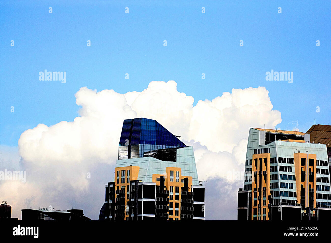 Skyline der Innenstadt von Calgary, Alberta, Kanada Stockfoto