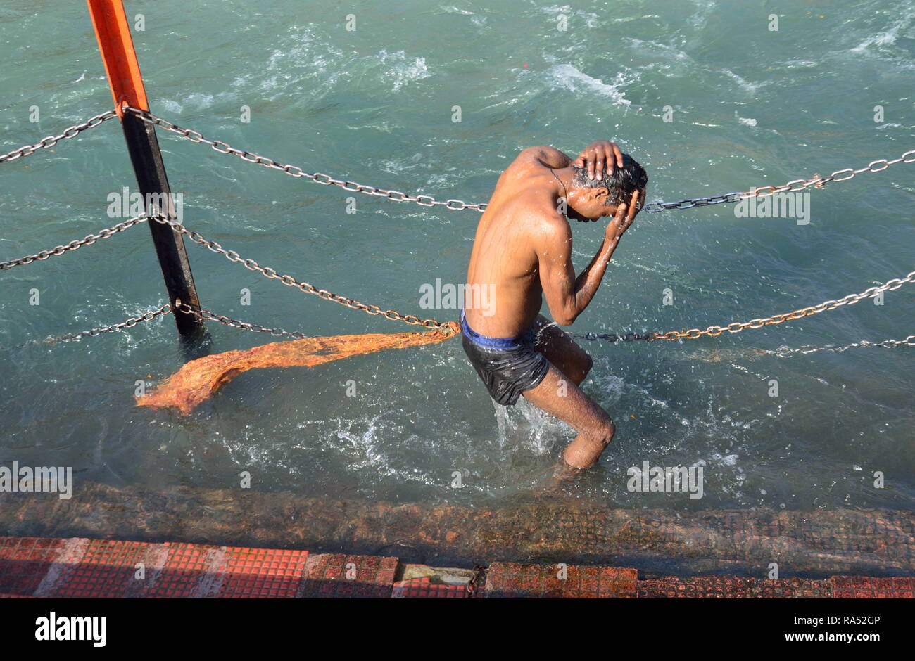 Haridwar, heiligsten Orte für Hindus. Stockfoto