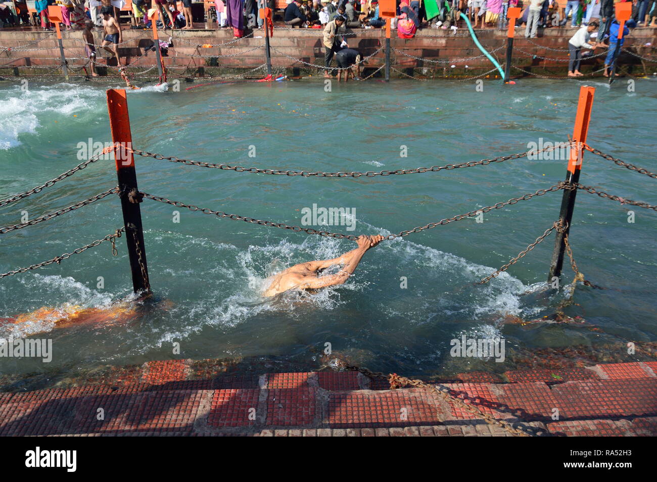 Haridwar, heiligsten Orte für Hindus. Stockfoto