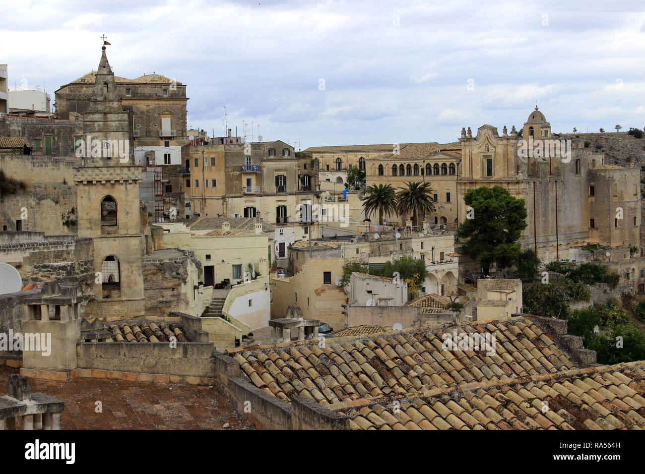 Altstadt von Matera (Sassi di Matera, Basilikata, Süditalien, der Europäischen Kulturhauptstadt 2019 Stockfoto