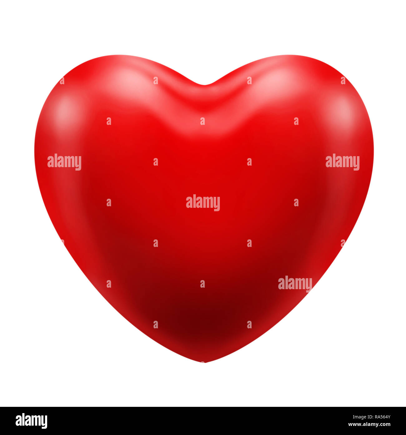 Red classic Herz Symbol eine Beziehung Liebe Romanze Wertschätzung für eine Person oder ein Objekt oder eine Sache Stockfoto