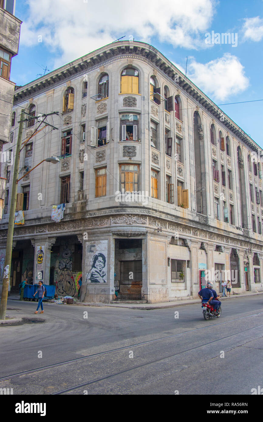 Wandmalerei der Seele Sänger James Brown in Havanna Kuba Karibik Stockfoto