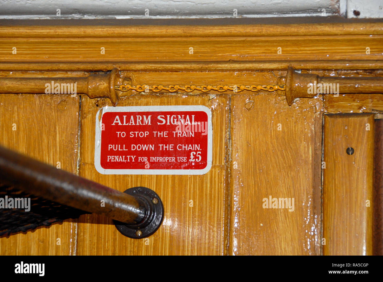 Bahn Alarm signal Akkord, England Stockfoto