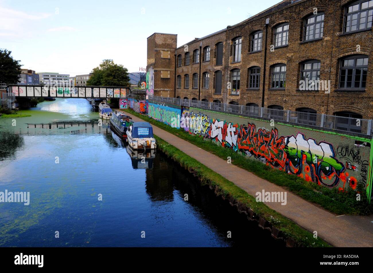 East London Energie (ELE) Visitor Center neben den Fluss Lea, East London, UK. Stockfoto