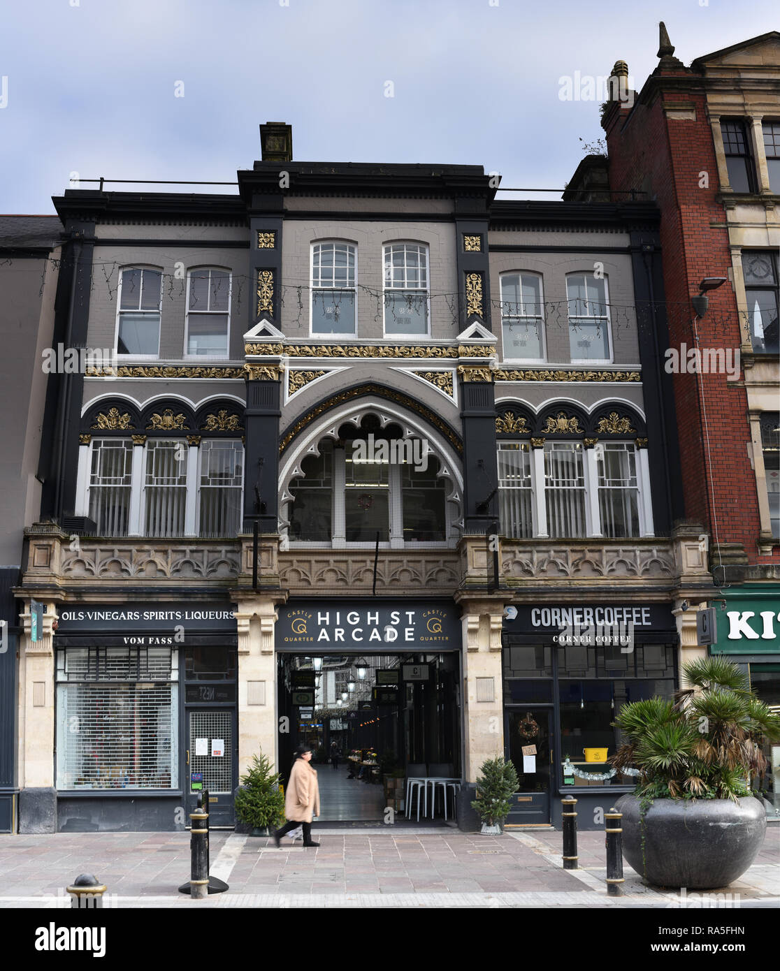 Eingang zur Station High Street Arcade Cardiff Nummer 3761 Stockfoto