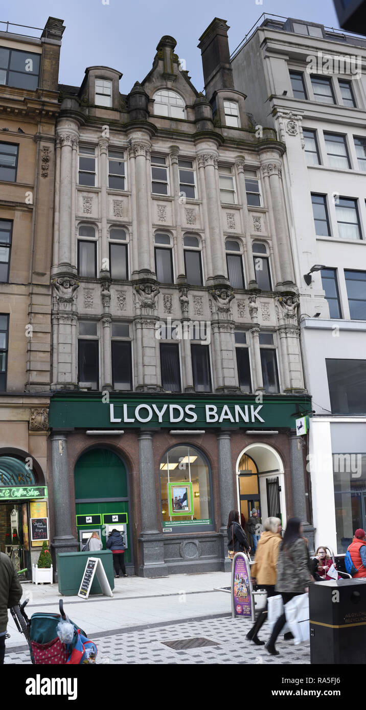 Lloyds Bank Queen Street Cardiff Garde 2 aufgeführte Zahl 3763 Stockfoto