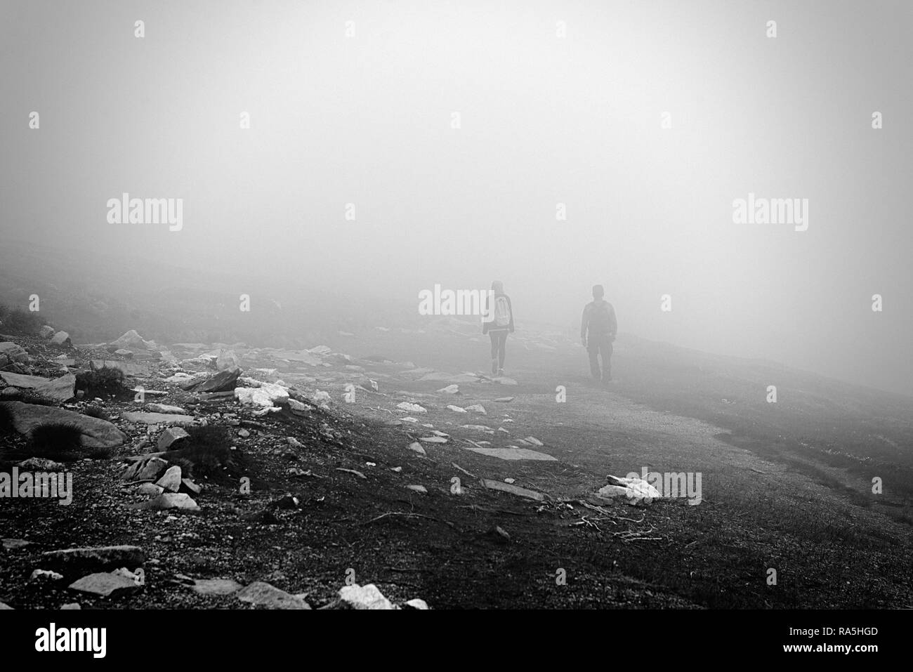 Silhouetten auf Rila Gebirge in Bulgarien, Europa Stockfoto