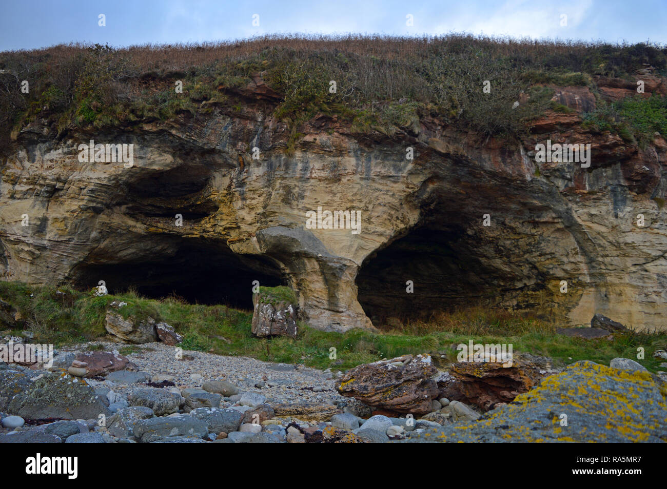 King's Cave Spaziergang Isle of Arran Stockfoto