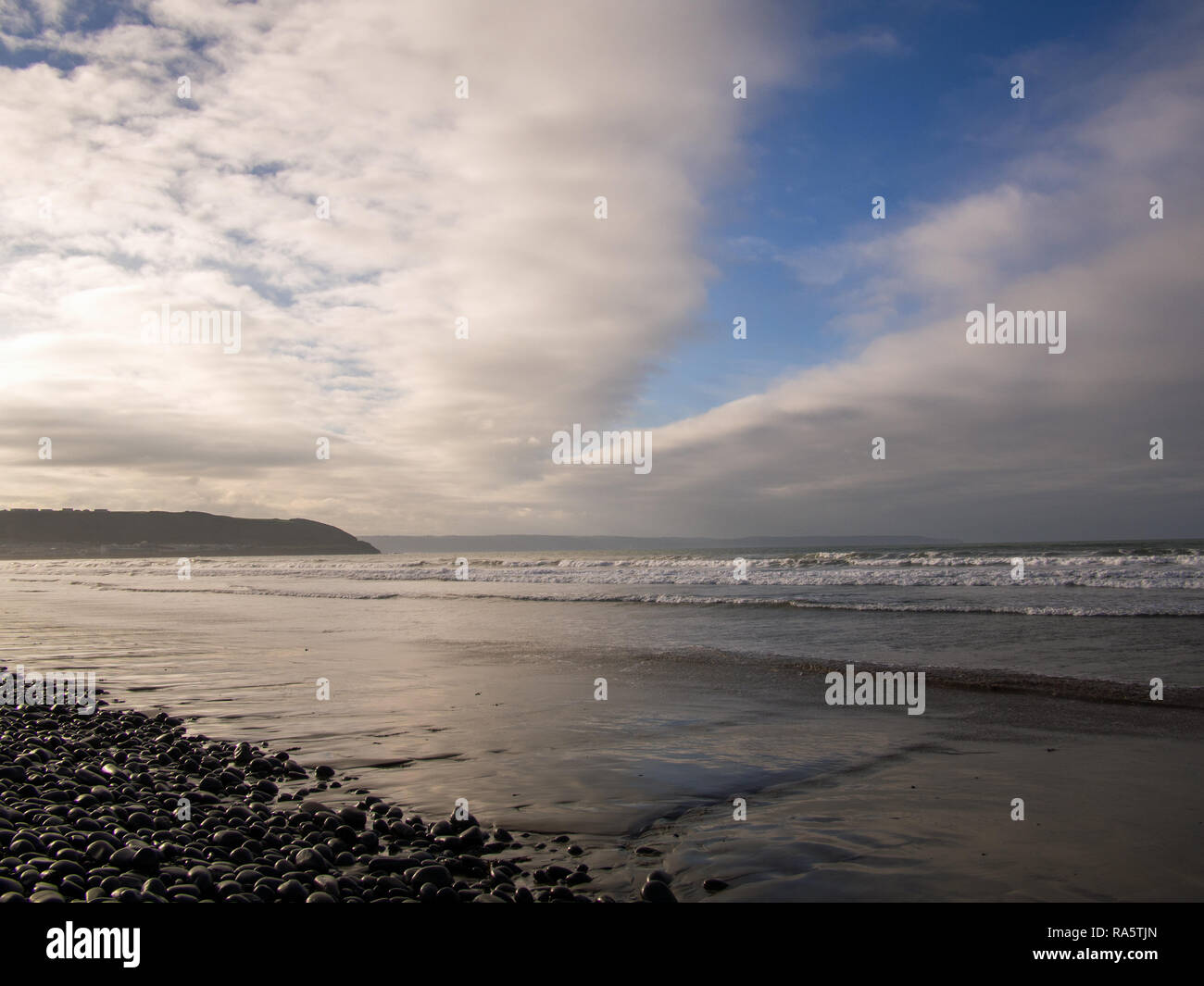 Schöne Westward Ho! An der Küste von North Devon in England Stockfoto