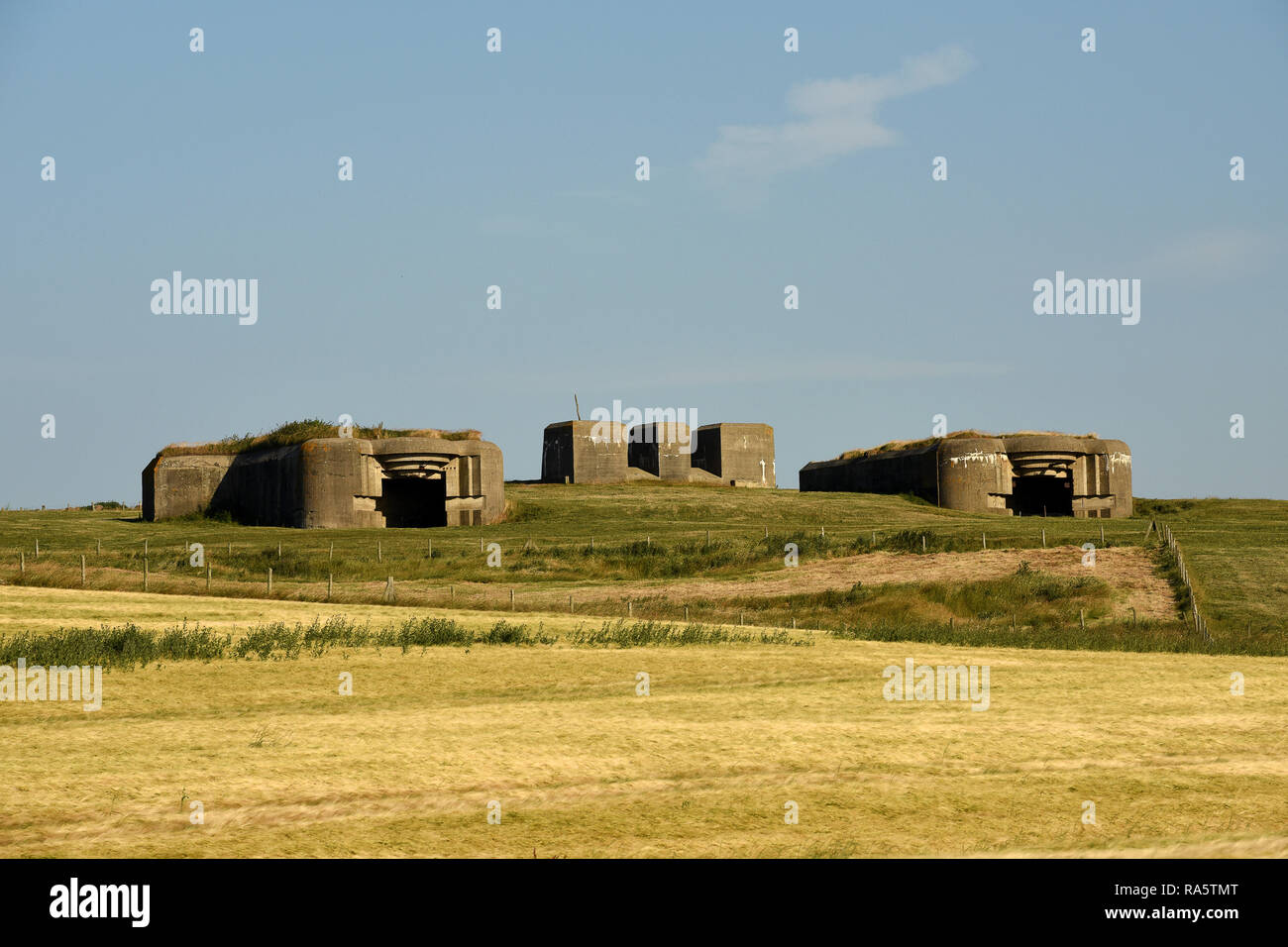 Deutsche WWII Verteidigung Bunker Teil des Atlantischen Mauer bei Waringzelle, Nord/Pas-de-Calais, Frankreich Stockfoto