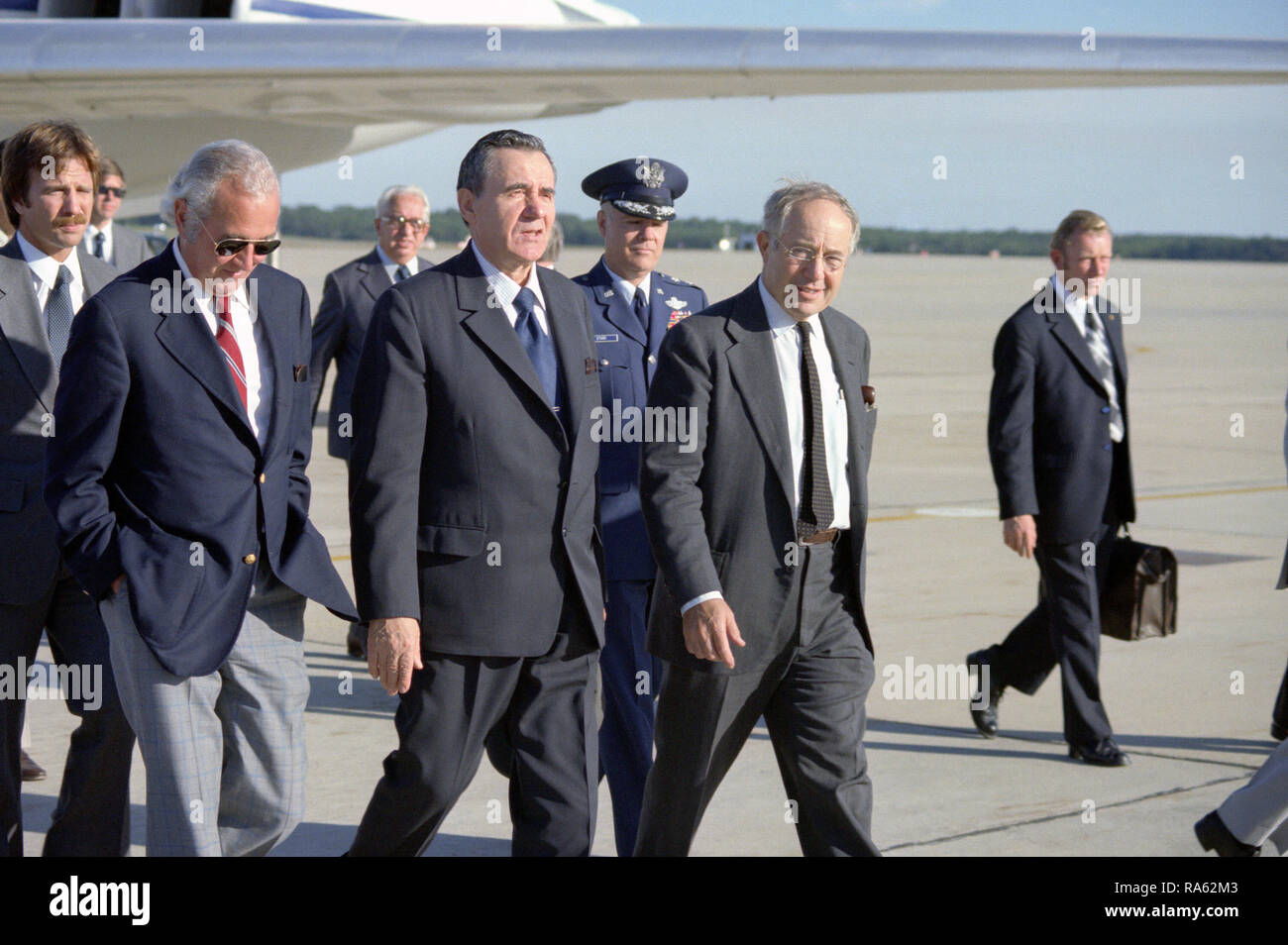 1978-sowjetischen Außenminister Andrej Gromyko (links der Bildmitte) kommt in den USA für einen Staatsbesuch. Stockfoto