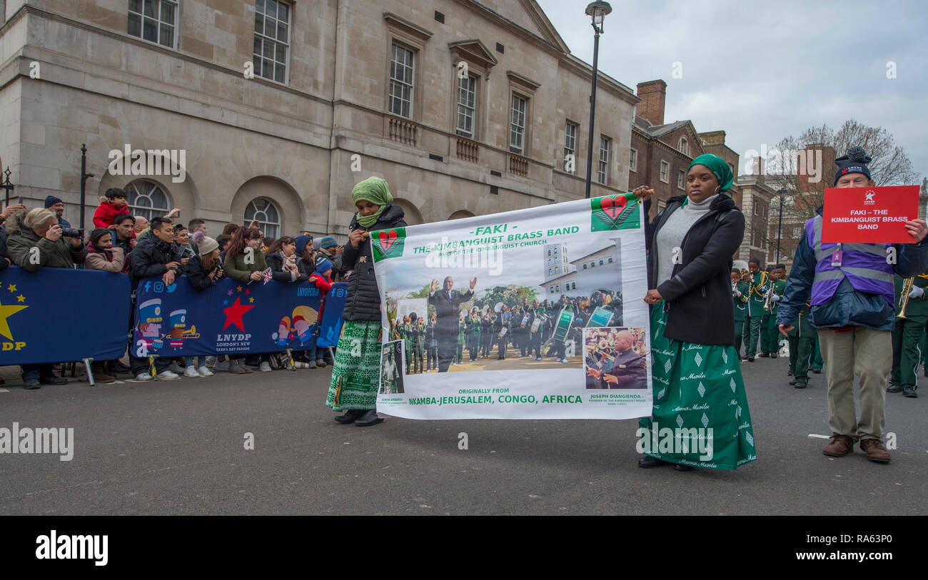 2019 London New Years Day Parade am 1. Januar, vom Piccadilly an Whitehall in London, UK. Credit: Malcolm Park/Alamy. Stockfoto