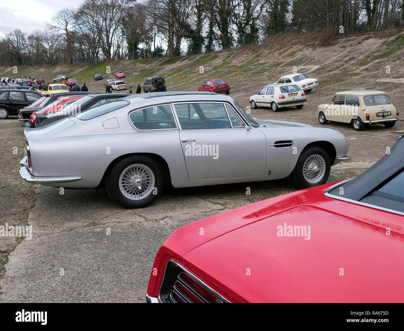 Weybridge, Surrey, Großbritannien. 1. Januar, 2019. Brooklands Museum neue Jahre Tag Oldtimer sammeln. Lage Brooklands Road Weybridge Surrey UK. 01/01/2019 Credit: Martyn Goddard/Alamy leben Nachrichten Stockfoto