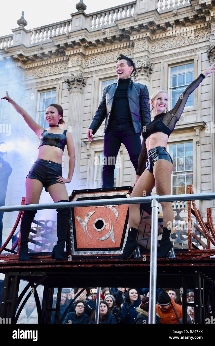 Andrew Lee, Mentalist und Illusionist, London's New Year's Day Parade, Whitehall, London, UK Stockfoto