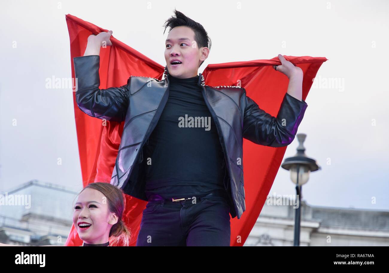 Andrew Lee, Mentalist und Illusionist, London's New Year's Day Parade, Whitehall, London, UK Stockfoto