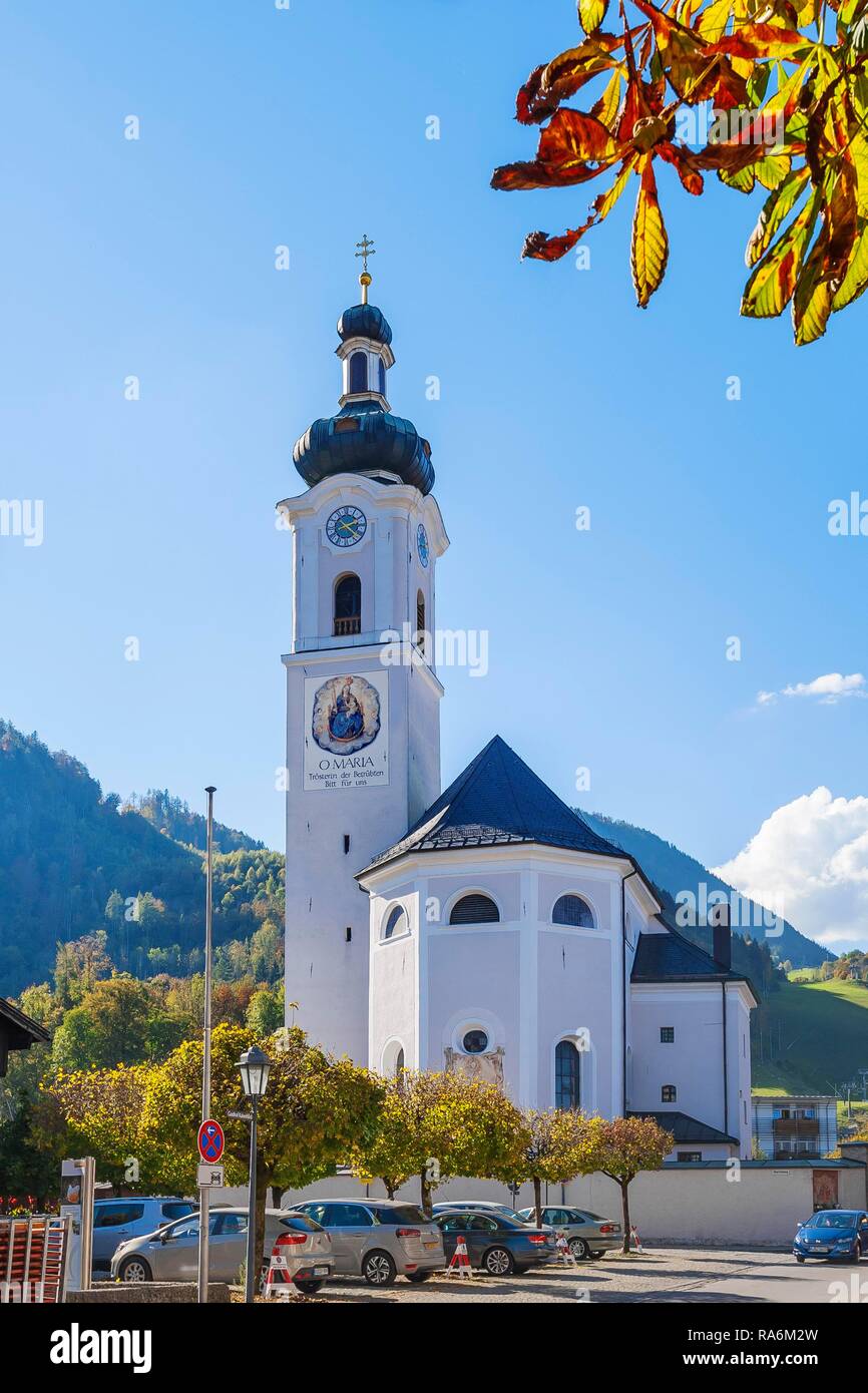 Kirche zu unserer lieben Frau in Oberaudorf, Oberbayern, Bayern, Deutschland Stockfoto