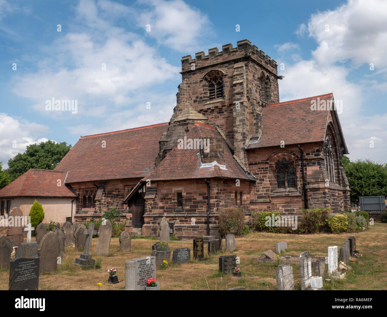 Hl. Kreuz Kirche, Appleton Thorn, Warrington, Cheshire, England, UK. Stockfoto