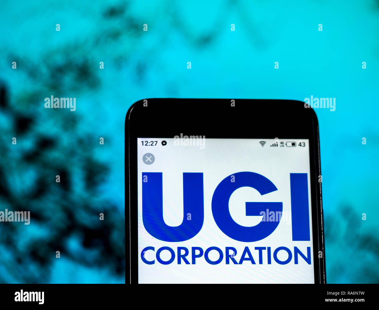 UGI Corporation Logo auf dem Smartphone angezeigt Stockfoto