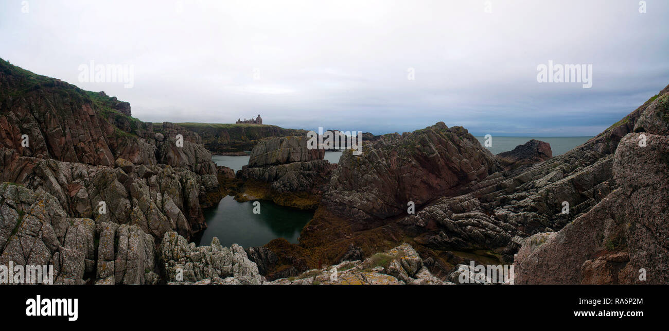 Neue Slains Castle Cruden Bay Aberdeenshire Stockfoto