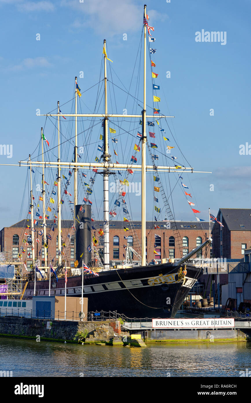 Die Brunel SS Great Britain, in den Hafen von Bristol wiederhergestellt Stockfoto