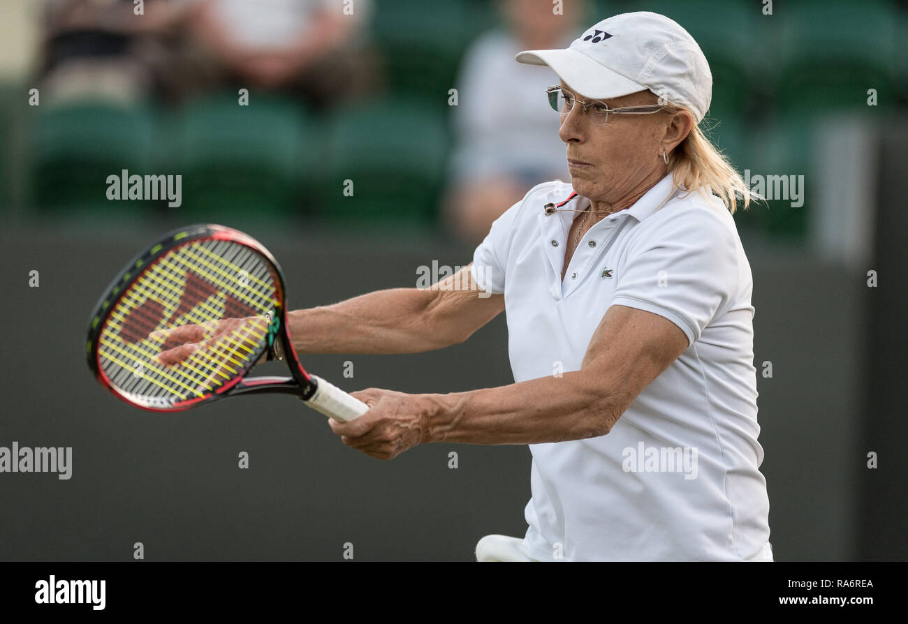 11. Juli 2018. Die Wimbledon Tennis Championships 2018 auf der All England Lawn Tennis und Croquet Club, London, England, UK statt. Damen INVITATIO Stockfoto