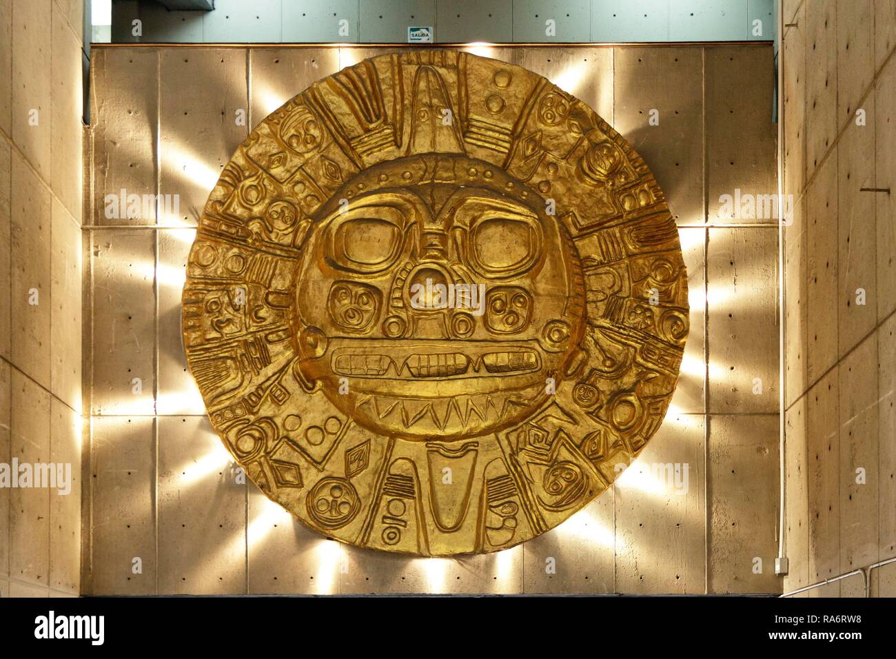 Golden Inca Artefakt in das National Museum, Lima, Peru Stockfoto