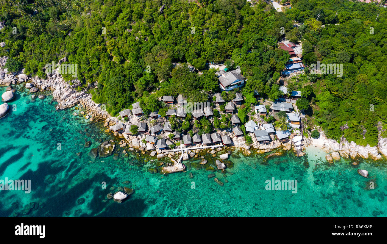 Taatoh Seaview Resort, Shark Bay, Koh Tao, Thailand Stockfoto