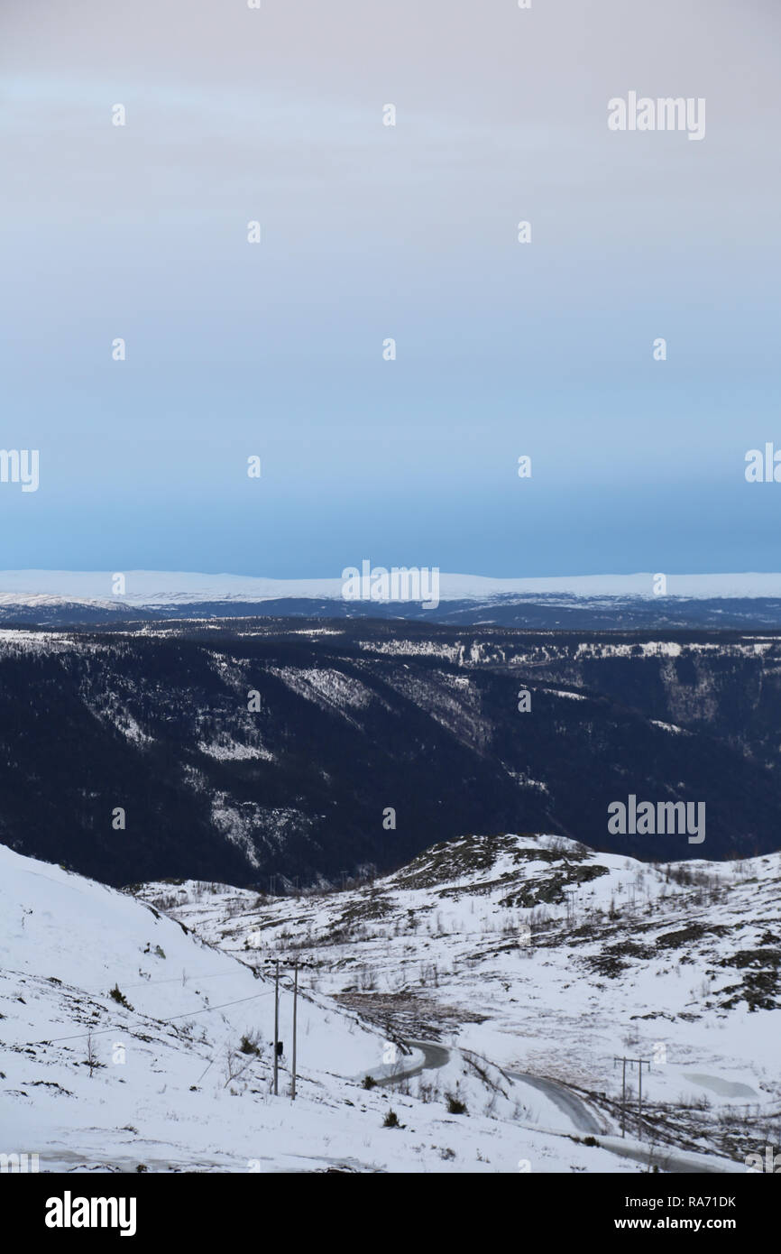 Schneebedeckte Berge Stockfoto