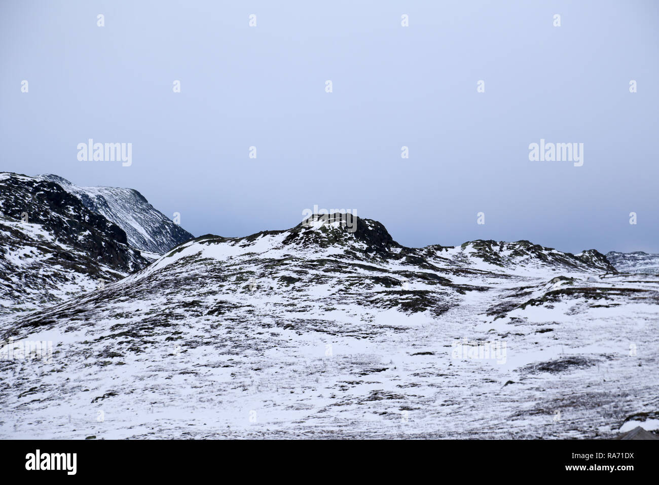 Schneebedeckte Berge Stockfoto