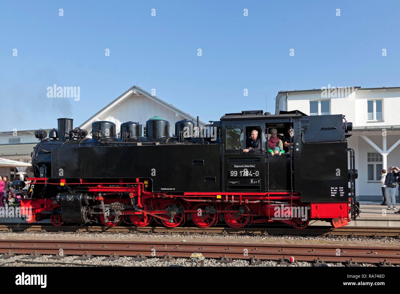 Rügensche Bäderbahn Eisenbahn, Binz, Rügen, Mecklenburg-Vorpommern, Deutschland Stockfoto