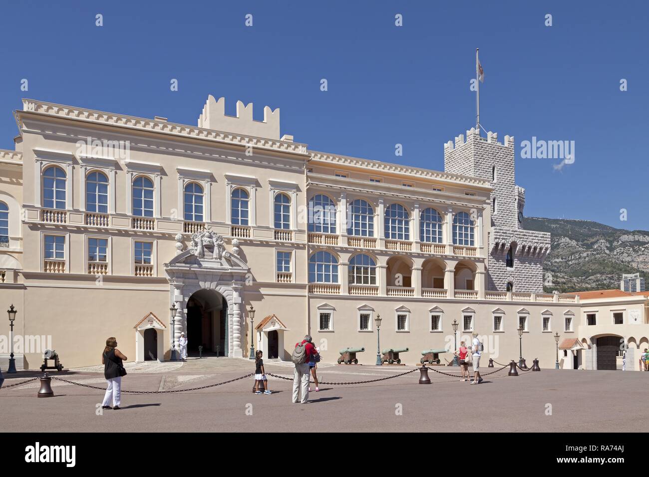 Prince's Palace, Monaco, Cote d'Azur Stockfoto