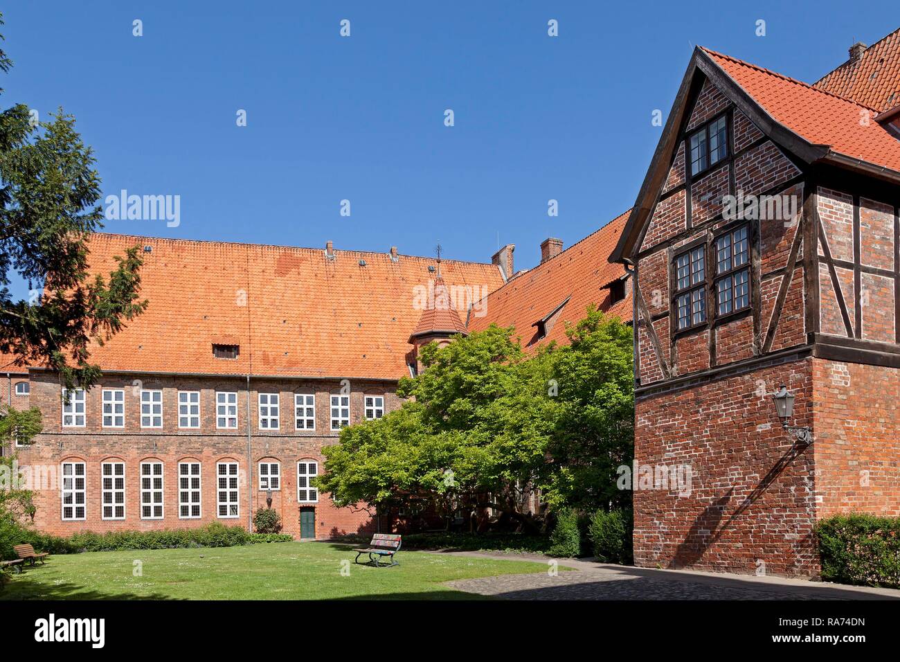 Rathaus Garten, Lüneburg, Niedersachsen, Deutschland Stockfoto