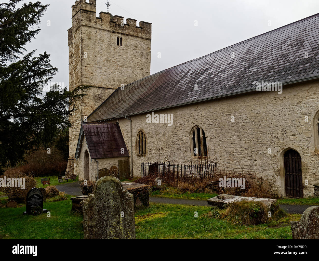 Saint Cynog's, Defynnog, Nr Brecon, Powys. Großbritannien Stockfoto