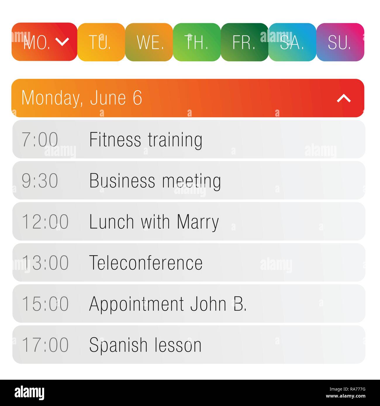 Kalender Vorlage Stock Vektor