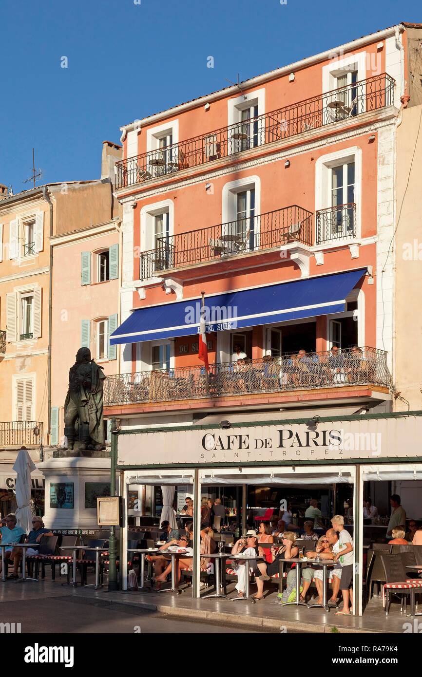Café de Paris, Saint Tropez, Cote d'Azur, Frankreich Stockfoto