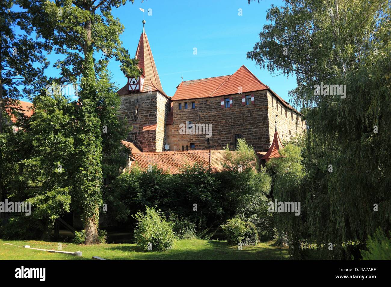 Schloss Wenzelschloss in Lauf an der Pegnitz, Nürnberger Land, Mittelfranken, Bayern Stockfoto