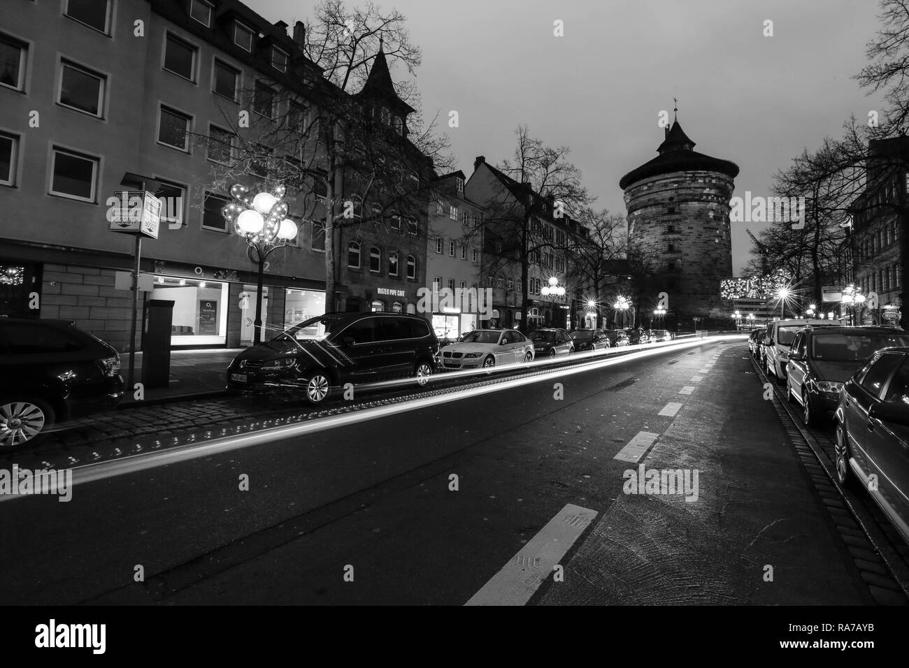 Blick auf die Altstadt von Nürnberg. Bayern, Deutschland. Stockfoto