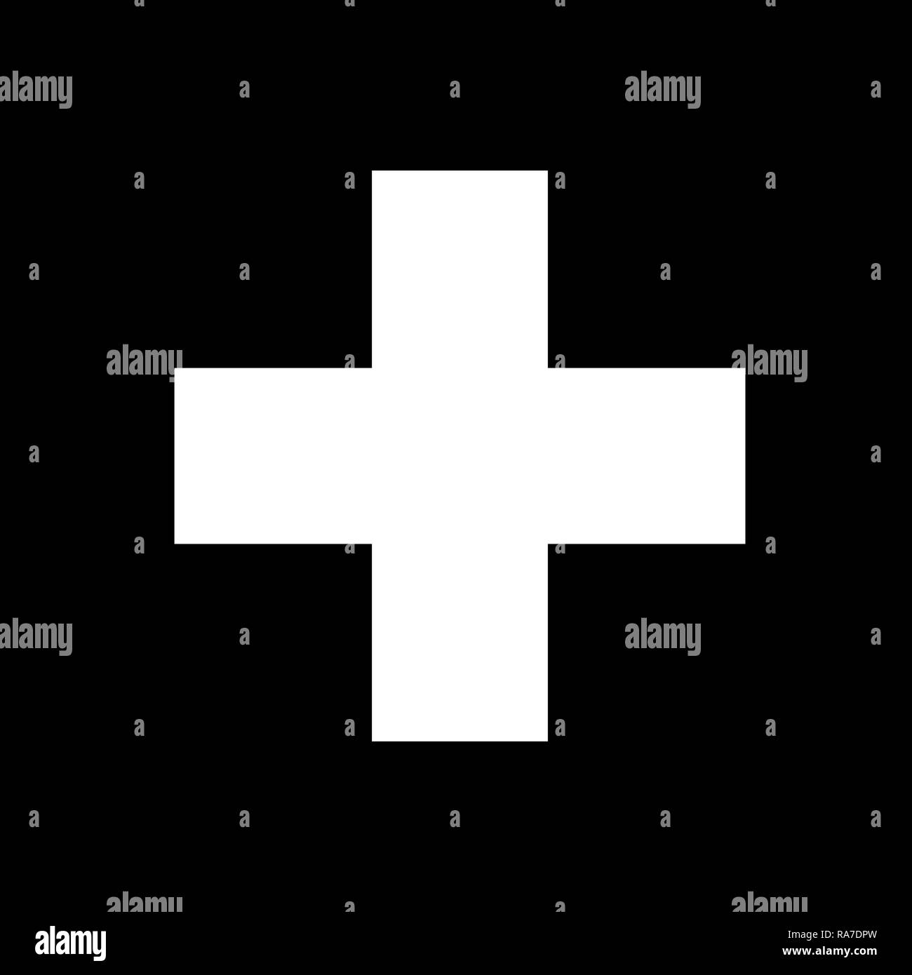 Flagge der Schweiz Symbol Farbe schwarz Vektor I Stil einfach Bild  Stock-Vektorgrafik - Alamy