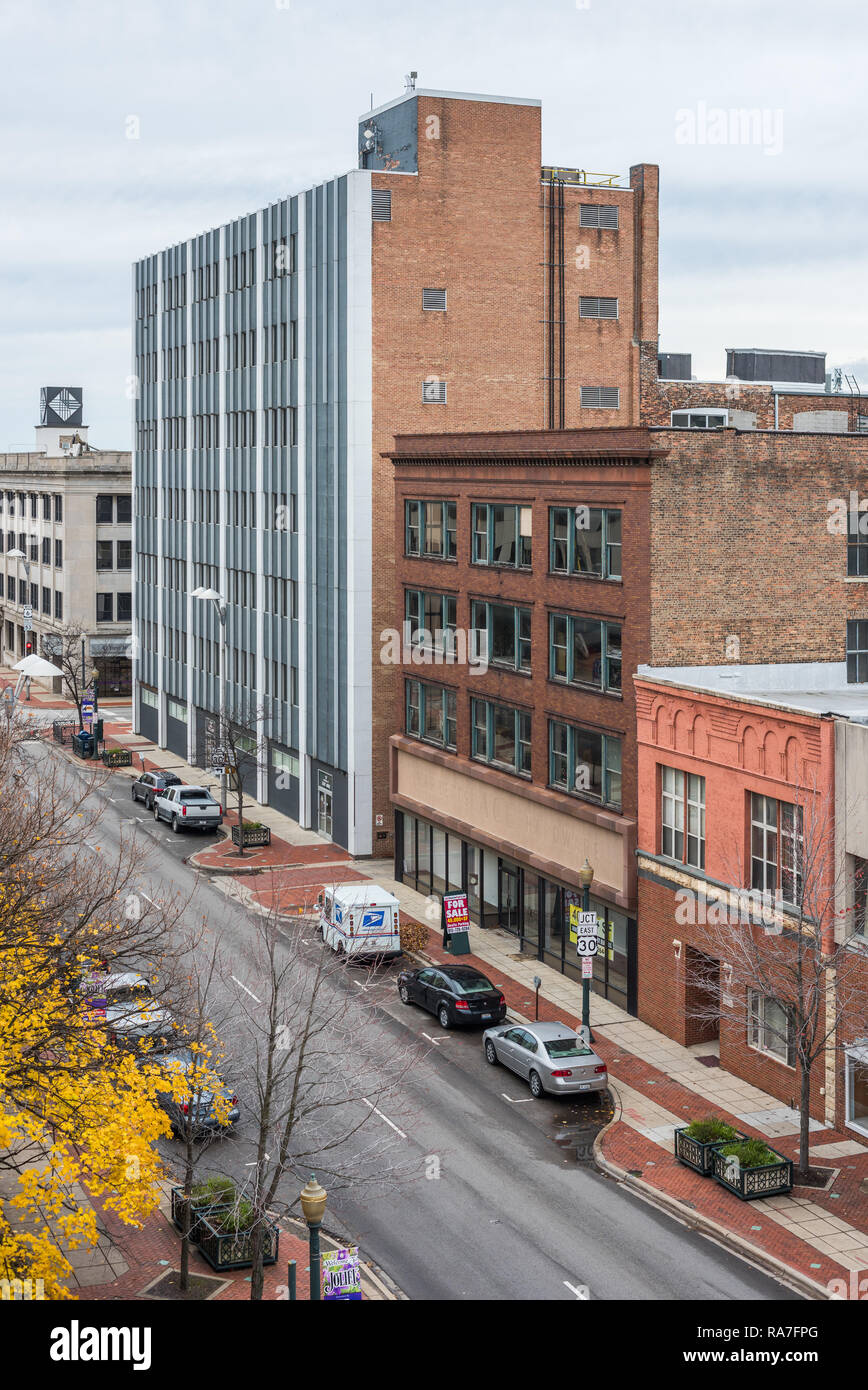 Kommerzielle Gebäude in Joliet Stockfoto