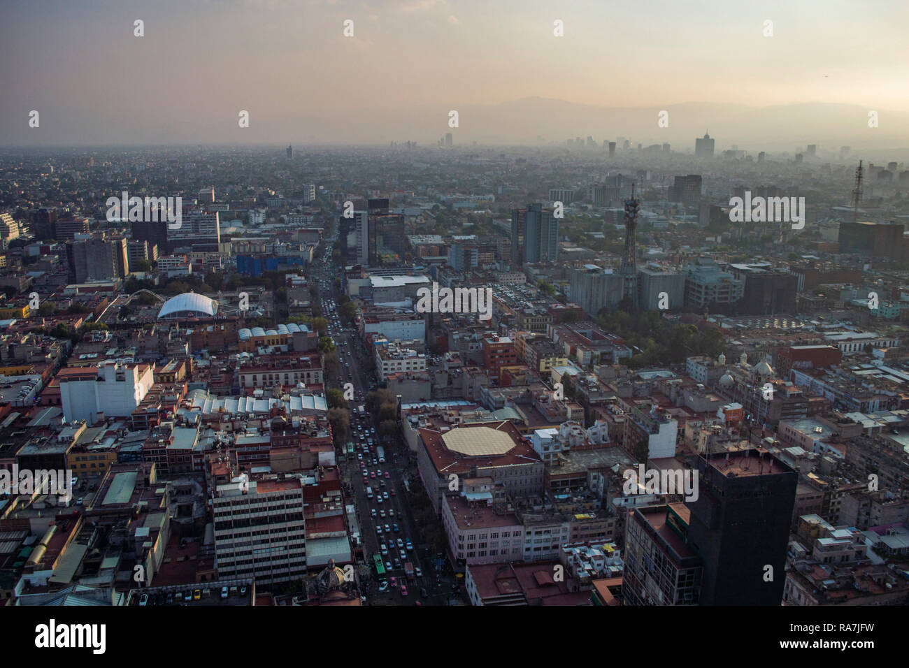 Blick auf einen Teil von Mexiko City, Mexiko Stockfoto
