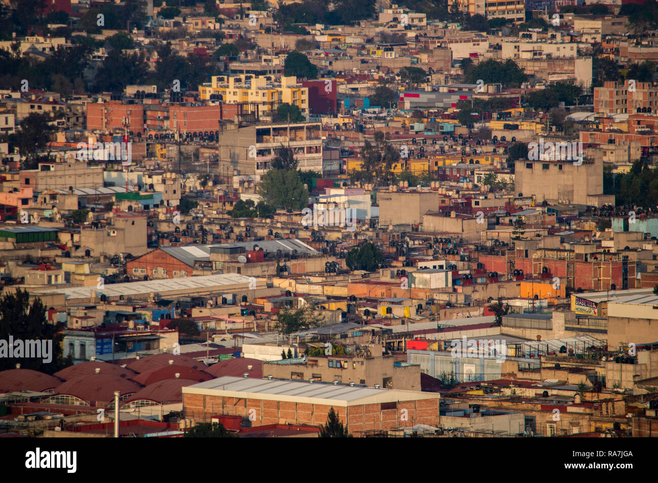 Blick auf einen Teil von Mexiko City, Mexiko Stockfoto