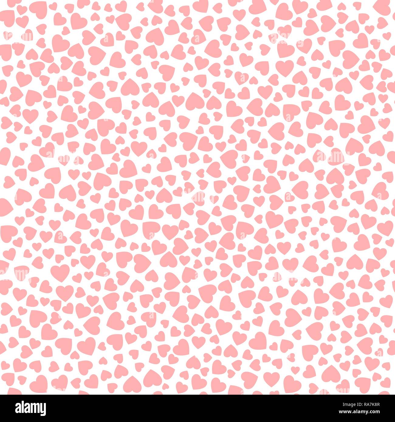 Valentines Tag nahtlose Muster mit roten Herzen auf weißem Hintergrund. Design Hintergrund für Hochzeit Karte. Vector Illustration Stock Vektor