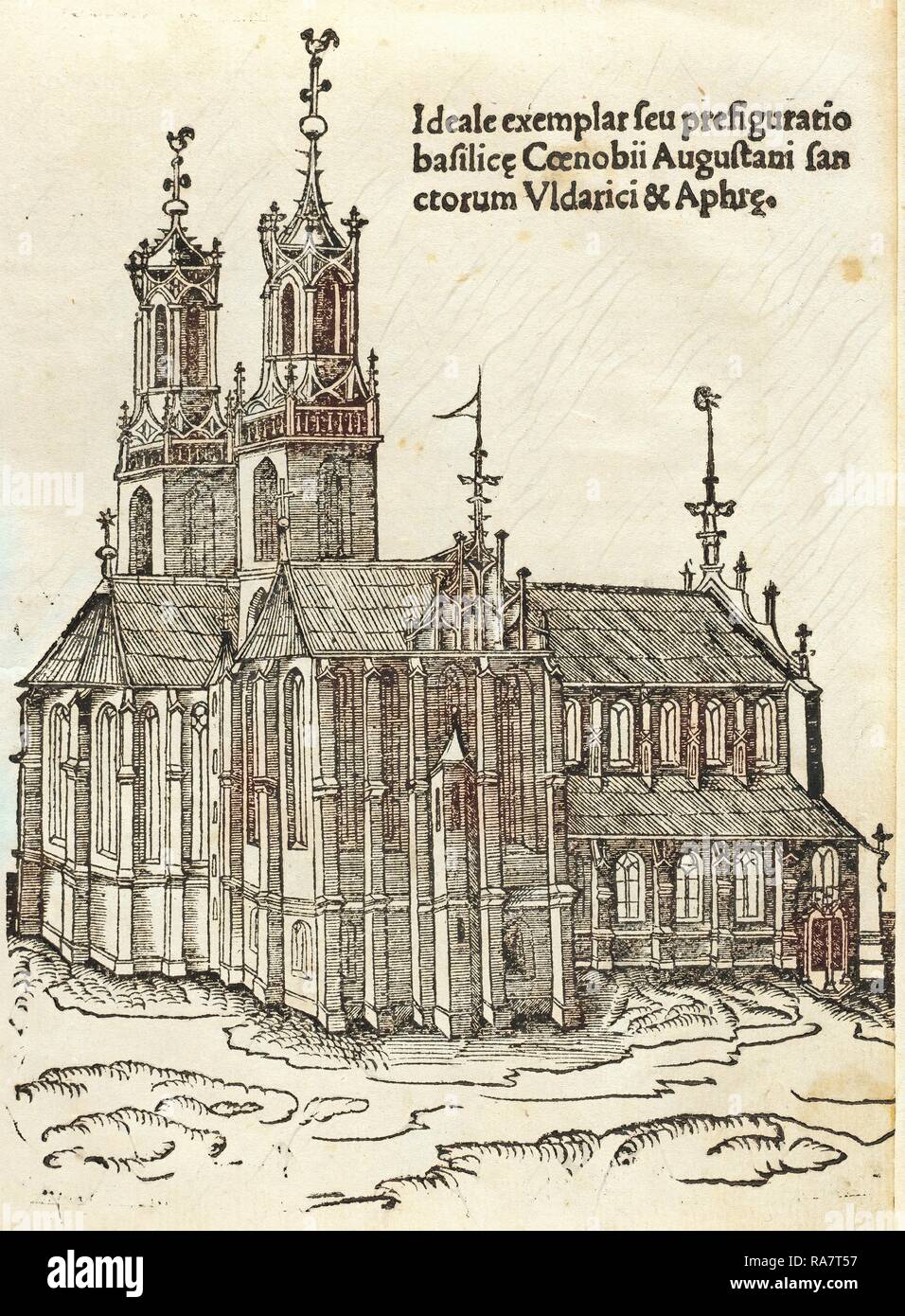 Leonhard Beck und Berno Reichenau (Deutsch, C. 1480 - 1542), Gloriosorum Christi confessorum Uldarici & Symperti neuerfundene Stockfoto